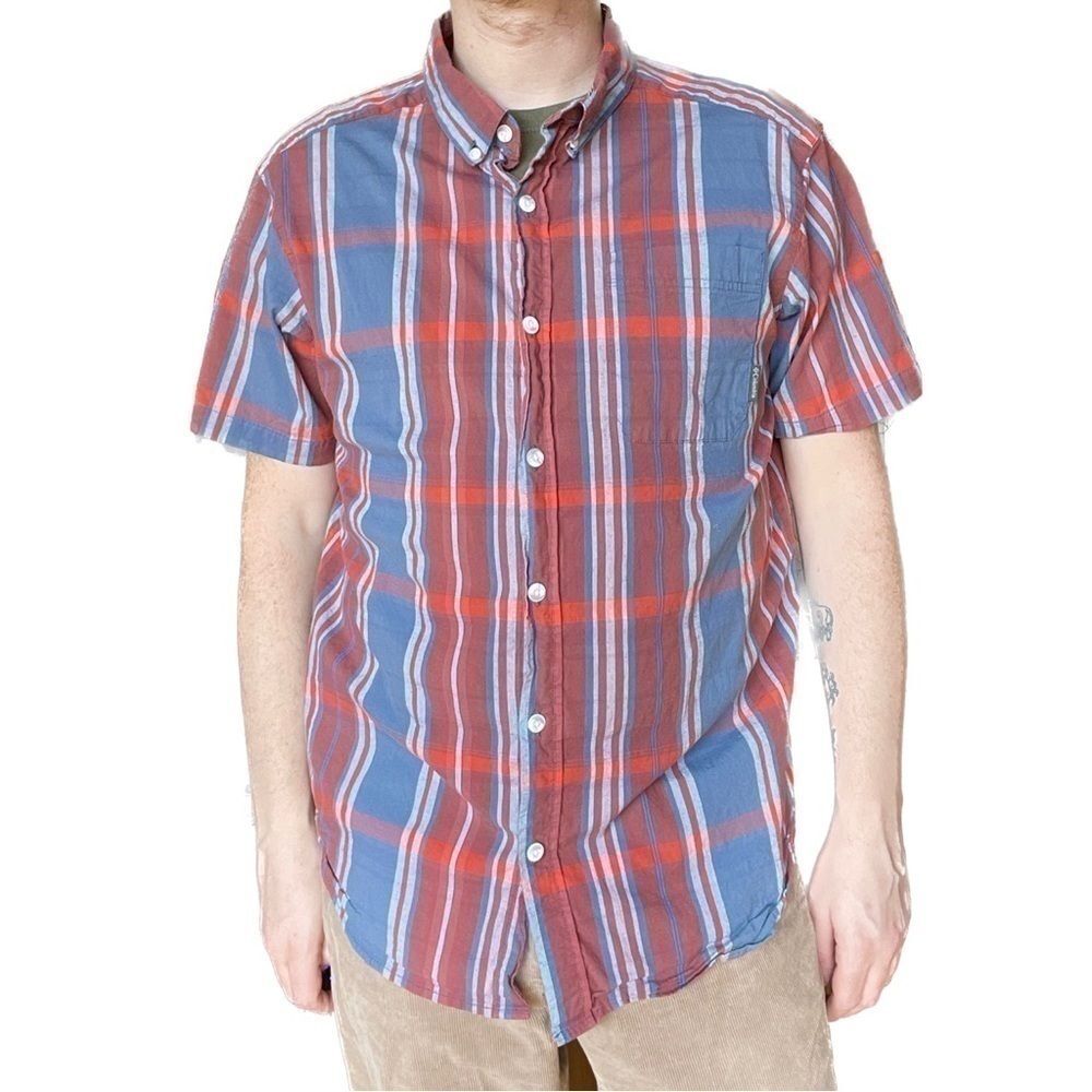 Columbia - Short Sleeve button up - regular fit- size large plaid